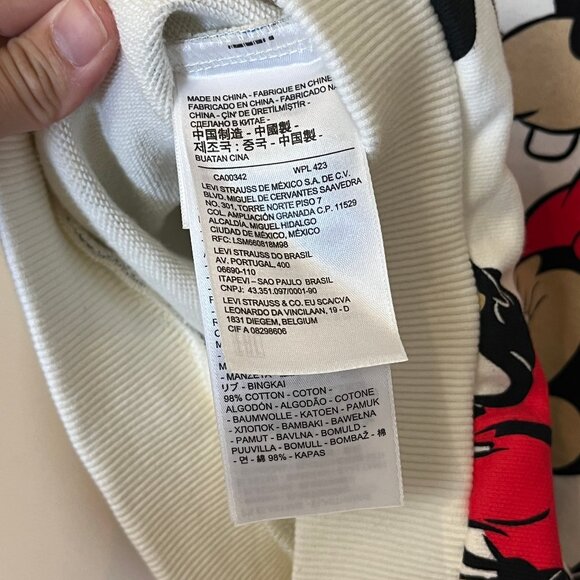 Levi's Disney Mickey and Friends Pullover Sweatshirt - Women's Size XS - Picture 8 of 12